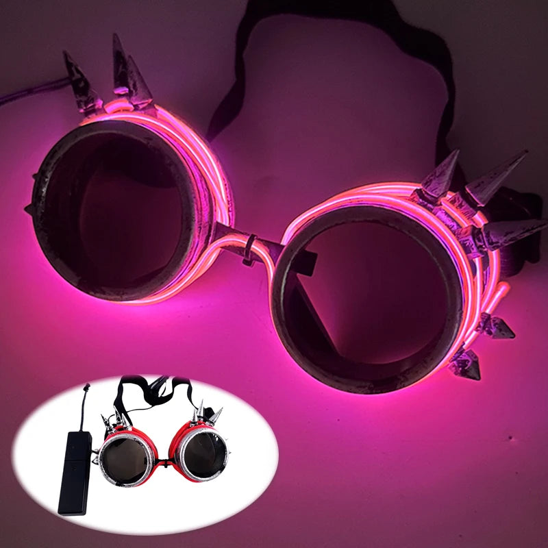 Cyberpunk LED Glowing Visor Glasses