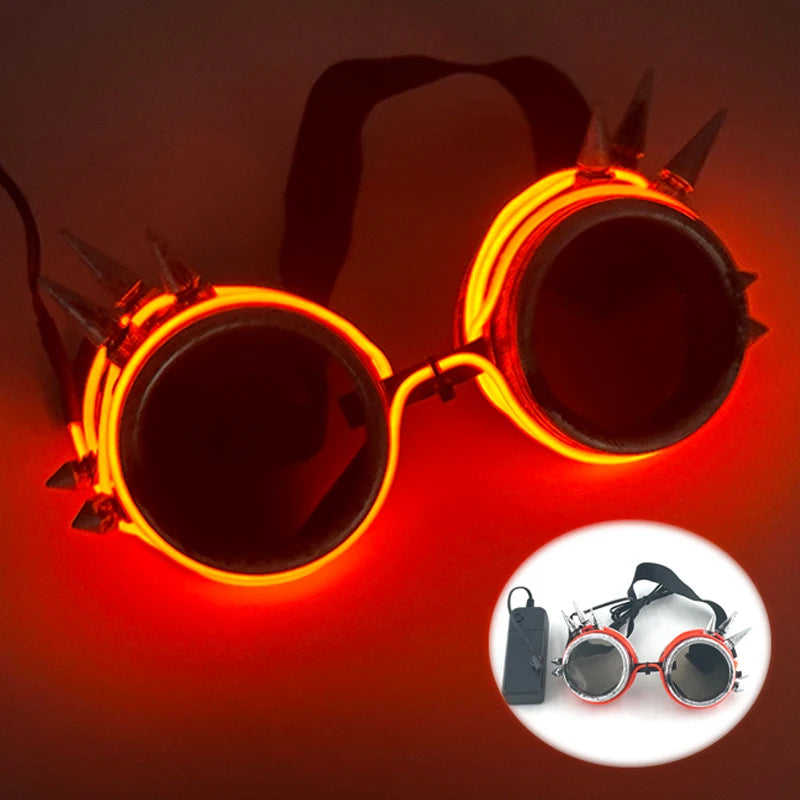 Cyberpunk LED Glowing Visor Glasses