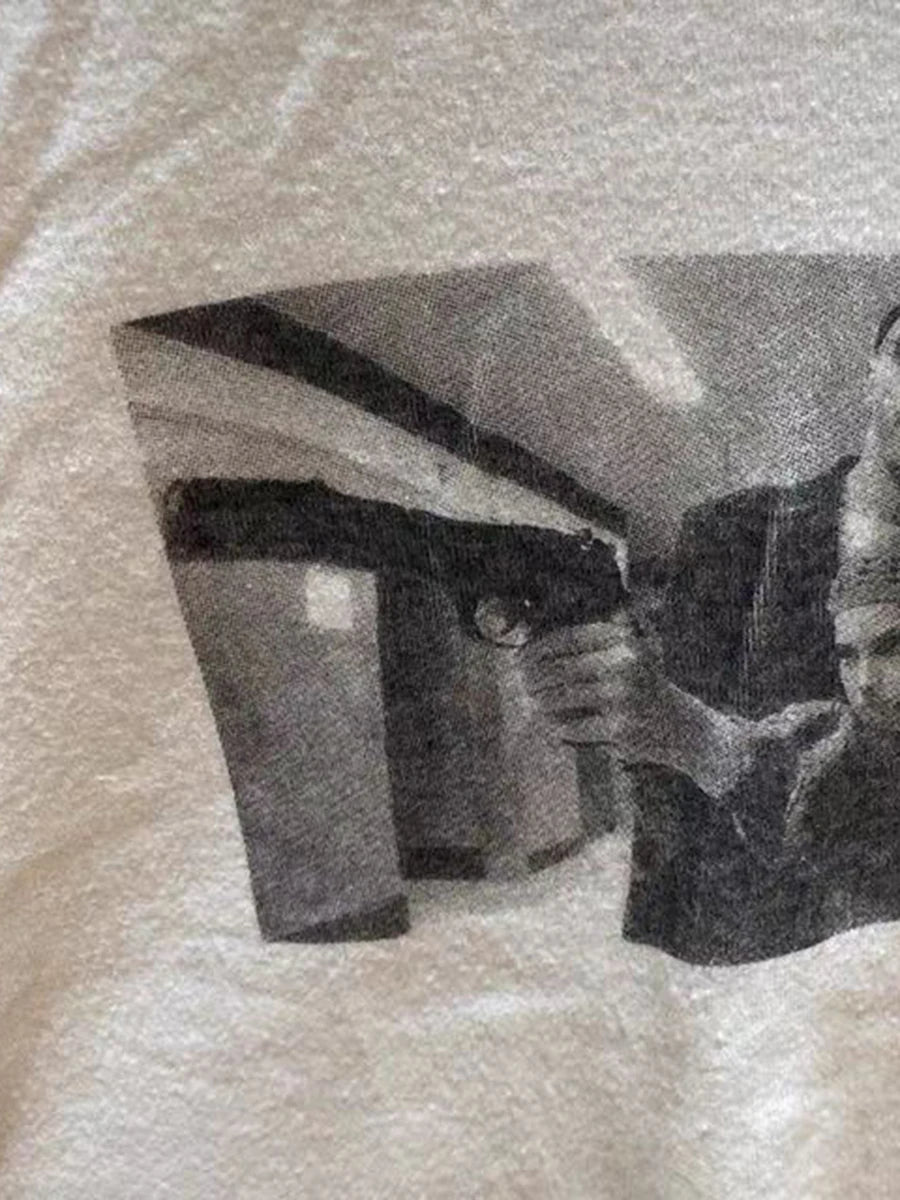 Vintage Graphic Print Slim T-Shirt