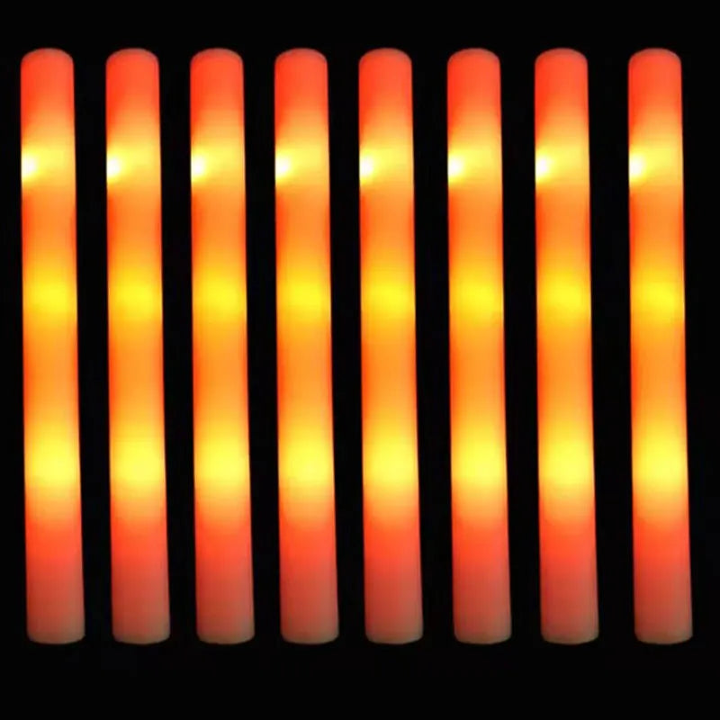 30Pcs Foam Glow Sticks with 3 Modes