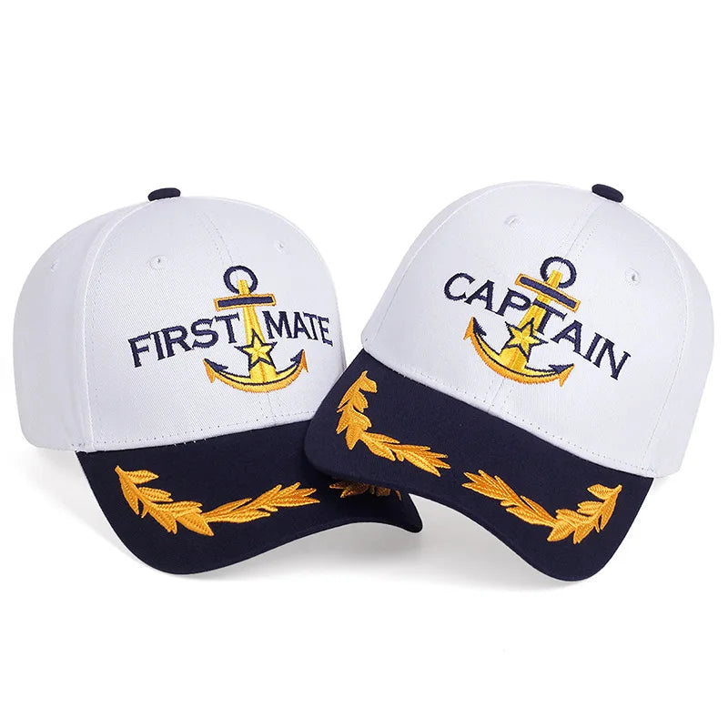 Embroidered Captain & First Mate Baseball Cap