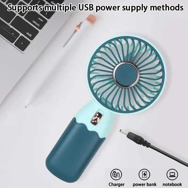 2In1 Mini Electric Fan with Phone Stand