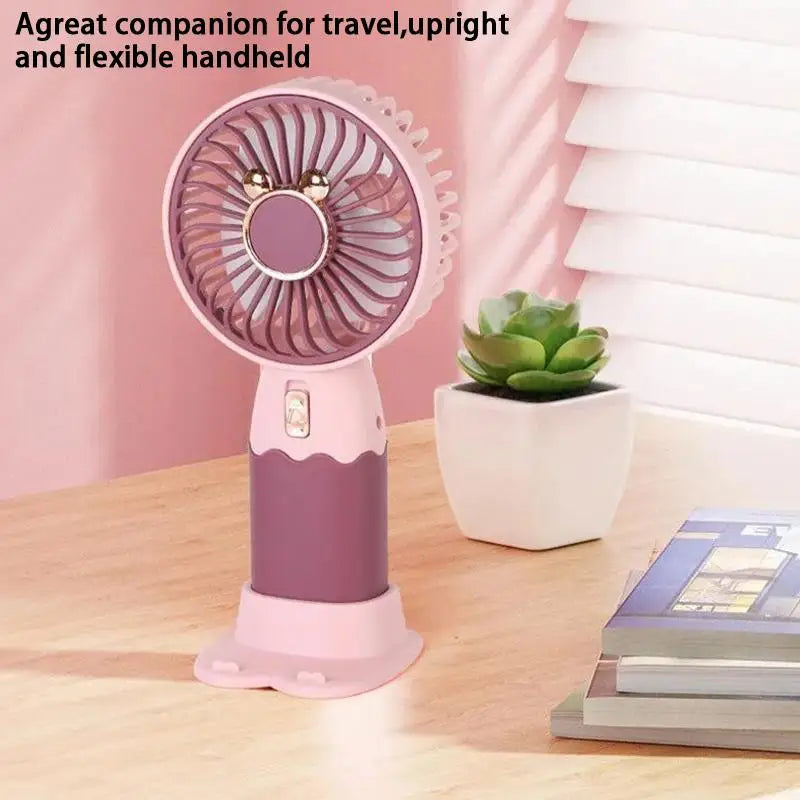 2In1 Mini Electric Fan with Phone Stand