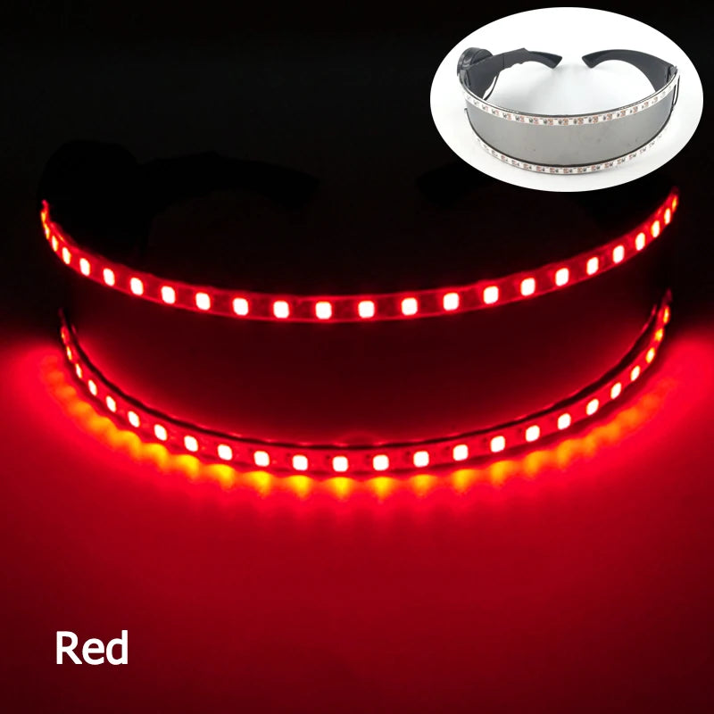 Cyberpunk LED Glowing Visor Glasses