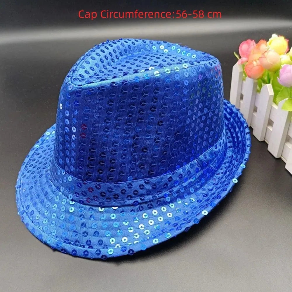 Sequins Jazz Masquerade Panama Cap