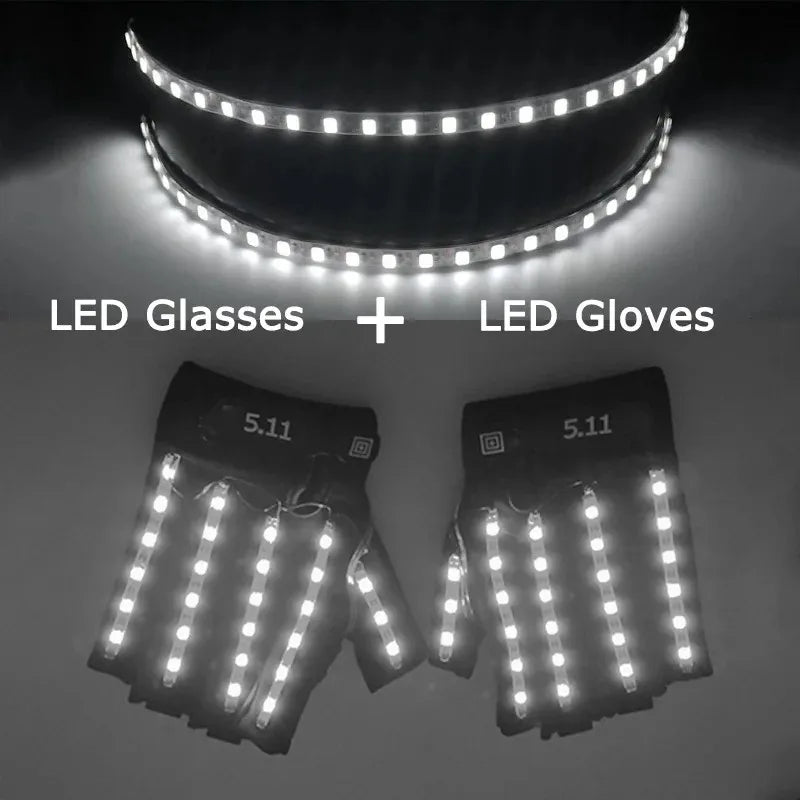 Cyberpunk LED Glowing Visor Glasses