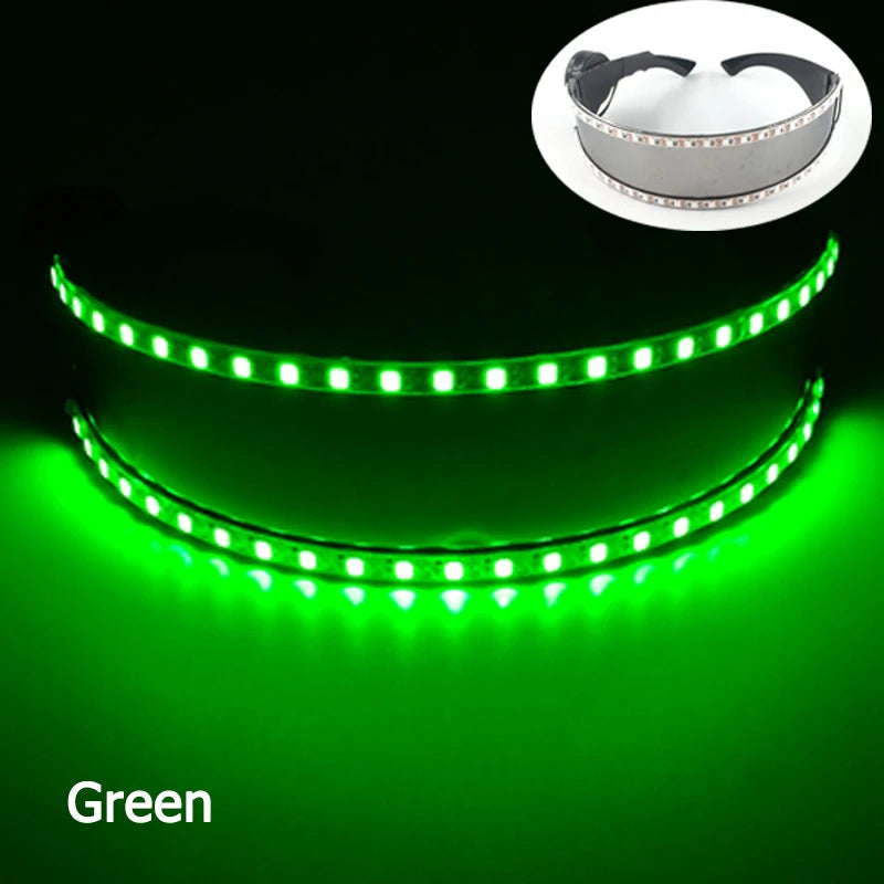 Cyberpunk LED Glowing Visor Glasses