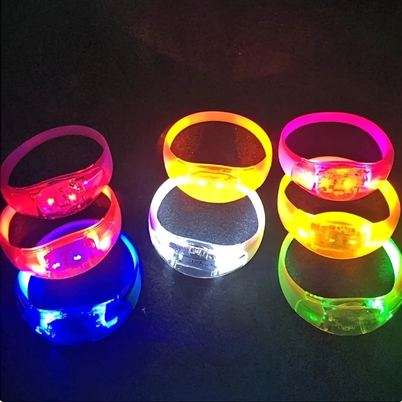 6pcs LED Voice Activated Sound Control Bracelets