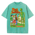 Cartoon Alien Print Cotton T-Shirt