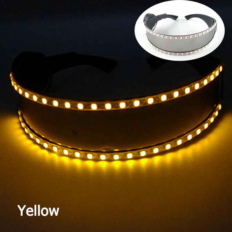 Cyberpunk LED Glowing Visor Glasses