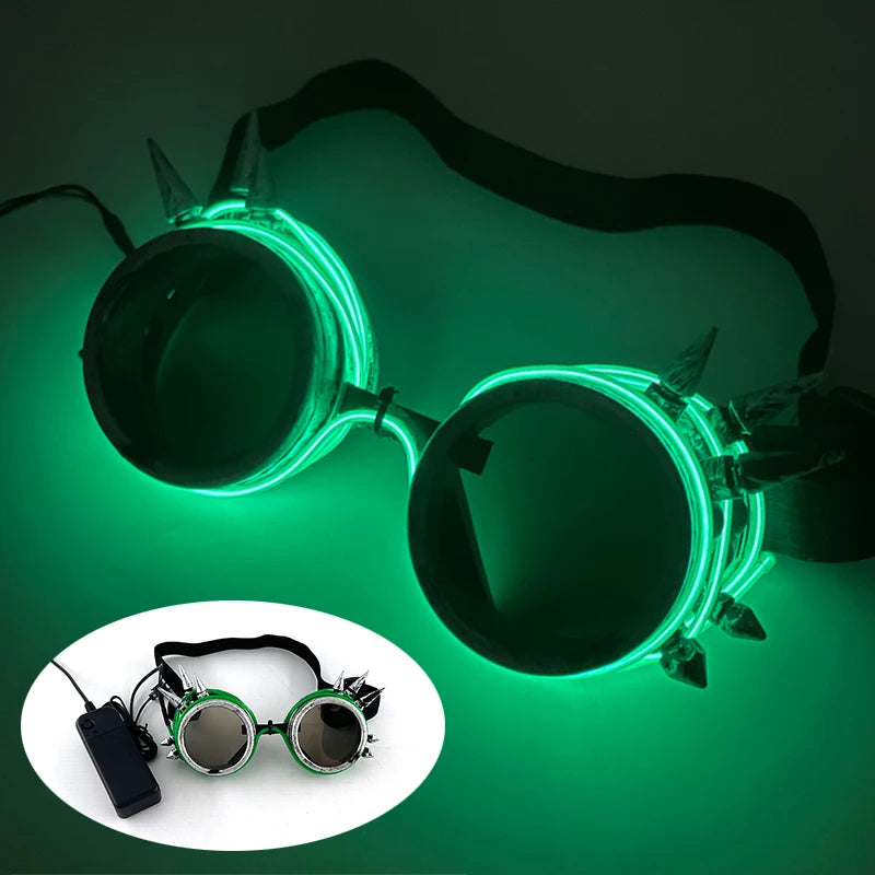 Cyberpunk LED Glowing Visor Glasses