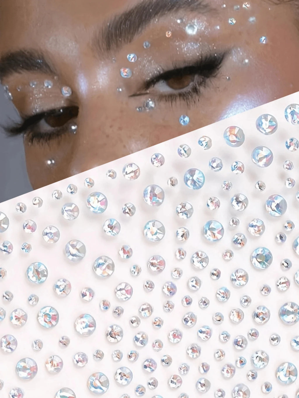 Gold Face Gems Glitter Body Stickers