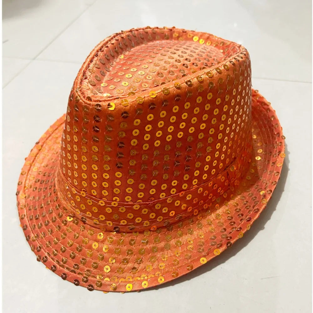 Sequins Jazz Masquerade Panama Cap