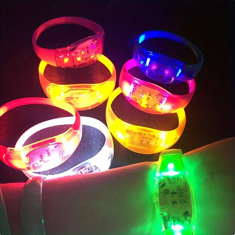 6pcs LED Voice Activated Sound Control Bracelets
