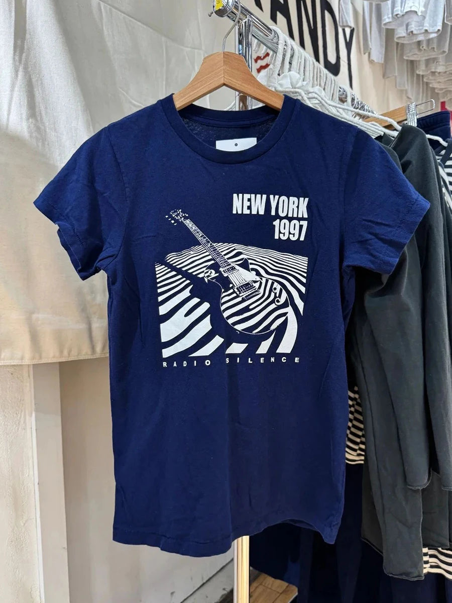 Vintage Graphic Print Slim T-Shirt