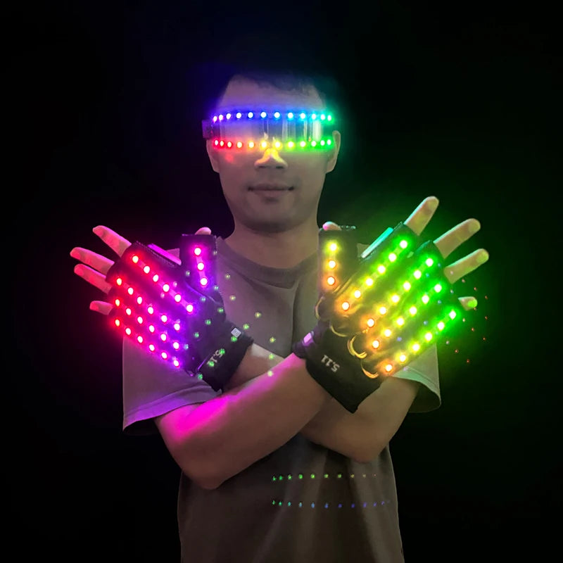 Cyberpunk LED Glowing Visor Glasses