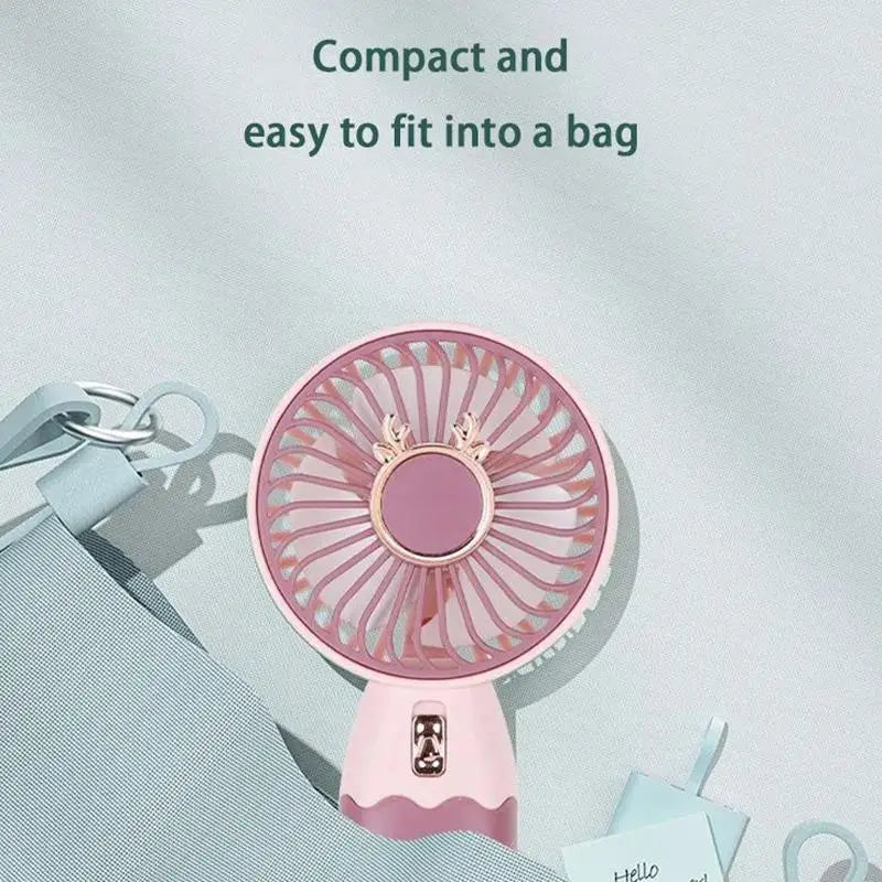2In1 Mini Electric Fan with Phone Stand