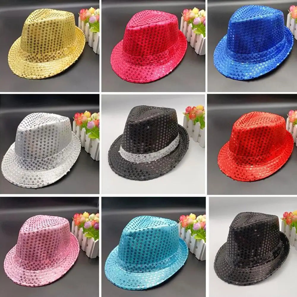 Sequins Jazz Masquerade Panama Cap