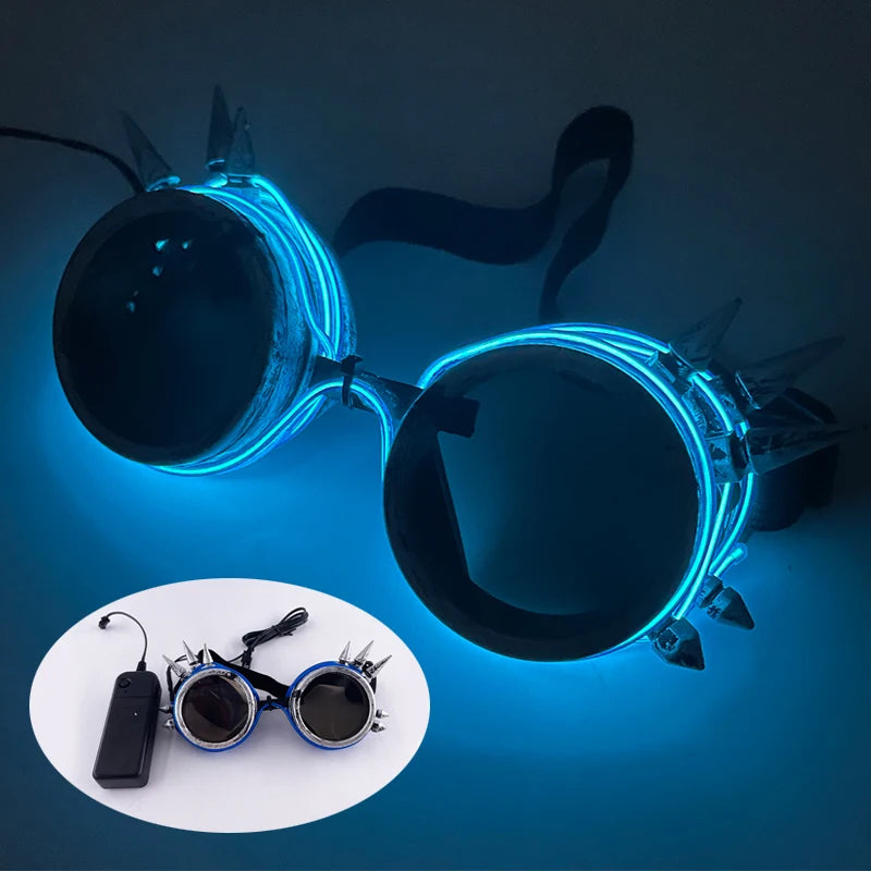 Cyberpunk LED Glowing Visor Glasses
