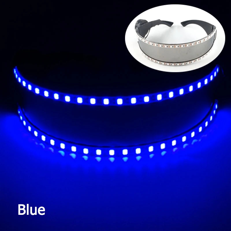 Cyberpunk LED Glowing Visor Glasses