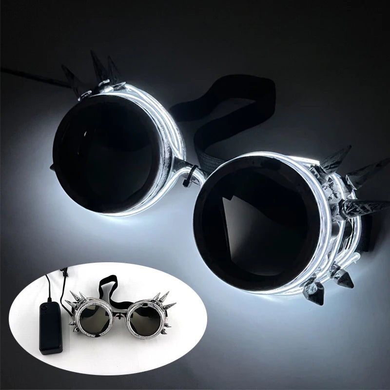 Cyberpunk LED Glowing Visor Glasses
