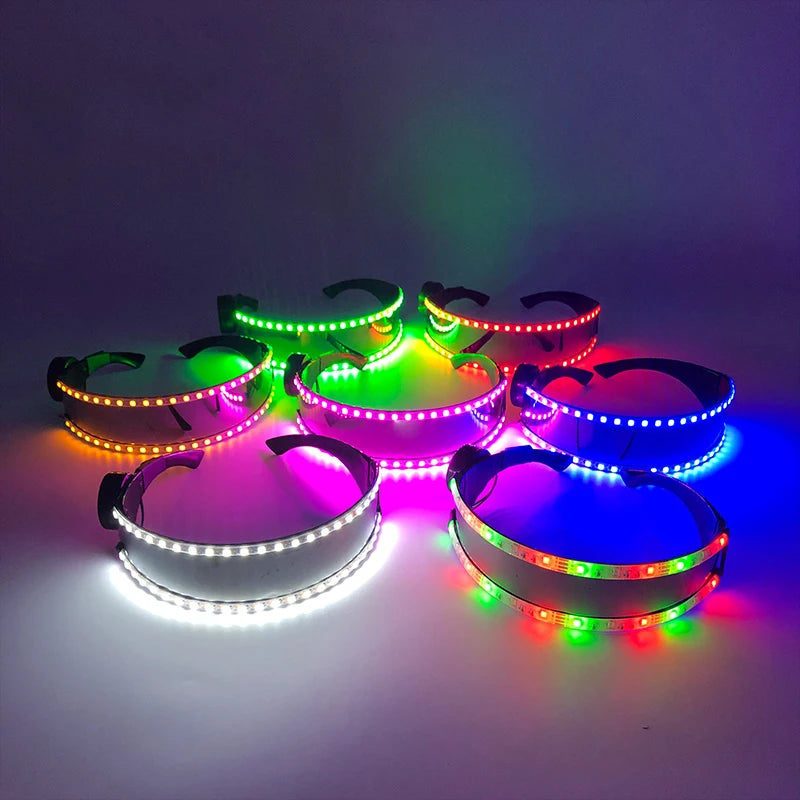 Cyberpunk LED Glowing Visor Glasses