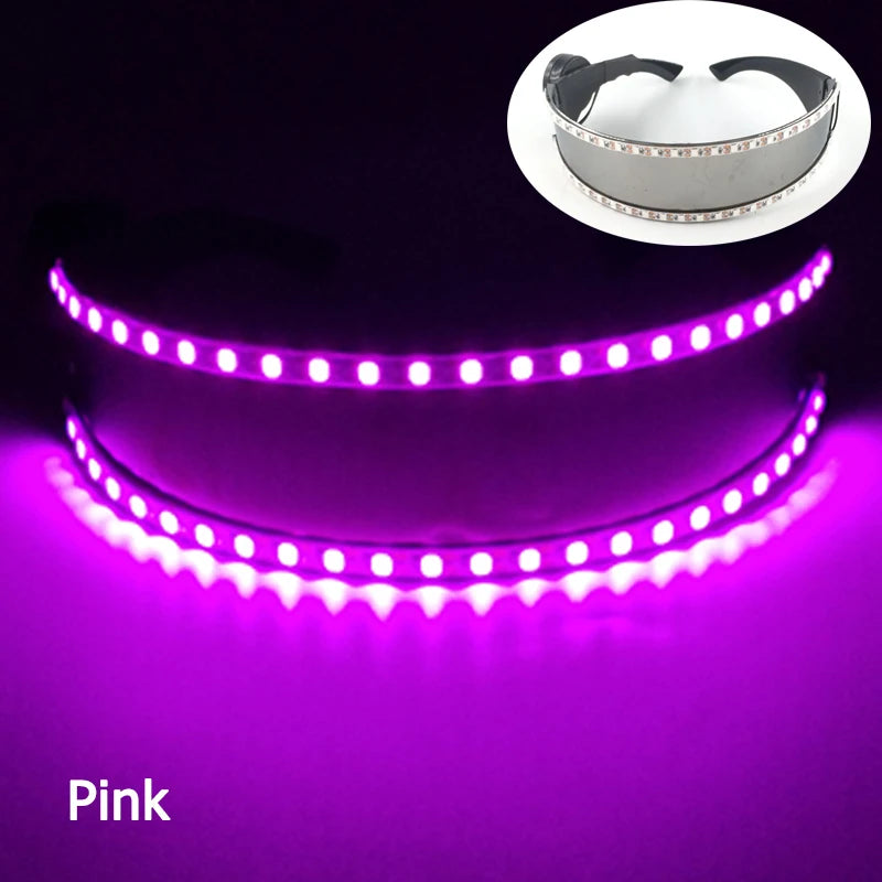 Cyberpunk LED Glowing Visor Glasses