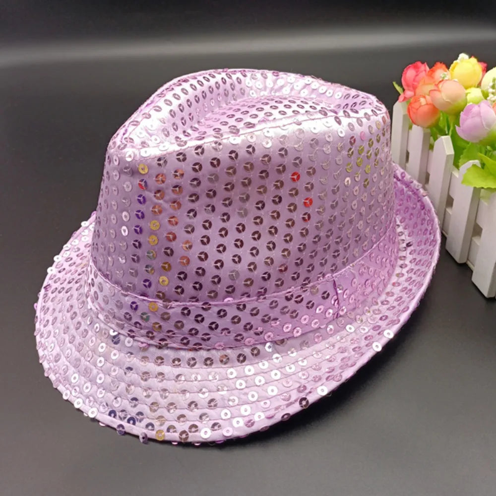 Sequins Jazz Masquerade Panama Cap