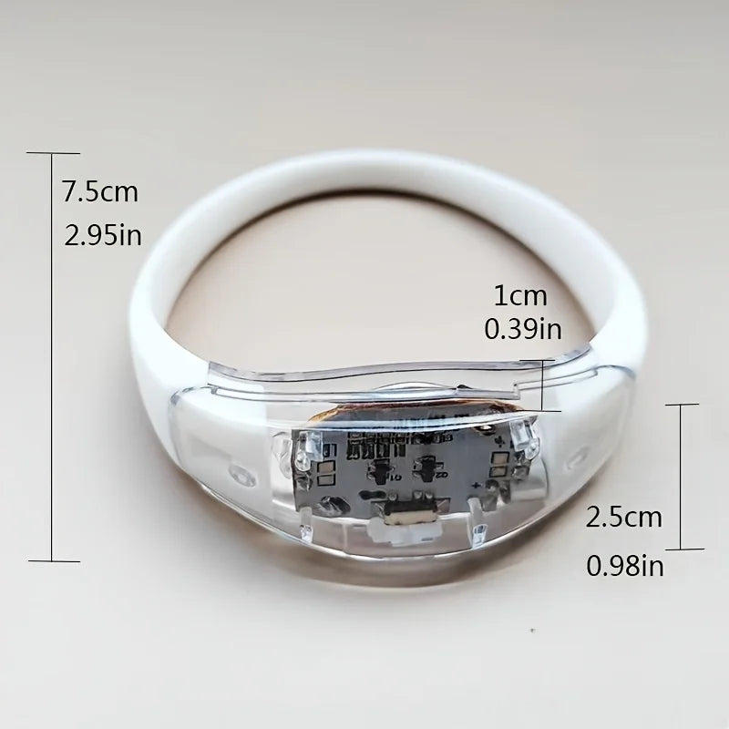 6pcs LED Voice Activated Sound Control Bracelets