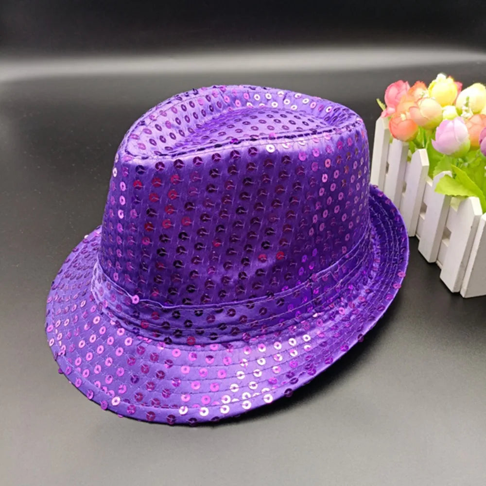 Sequins Jazz Masquerade Panama Cap