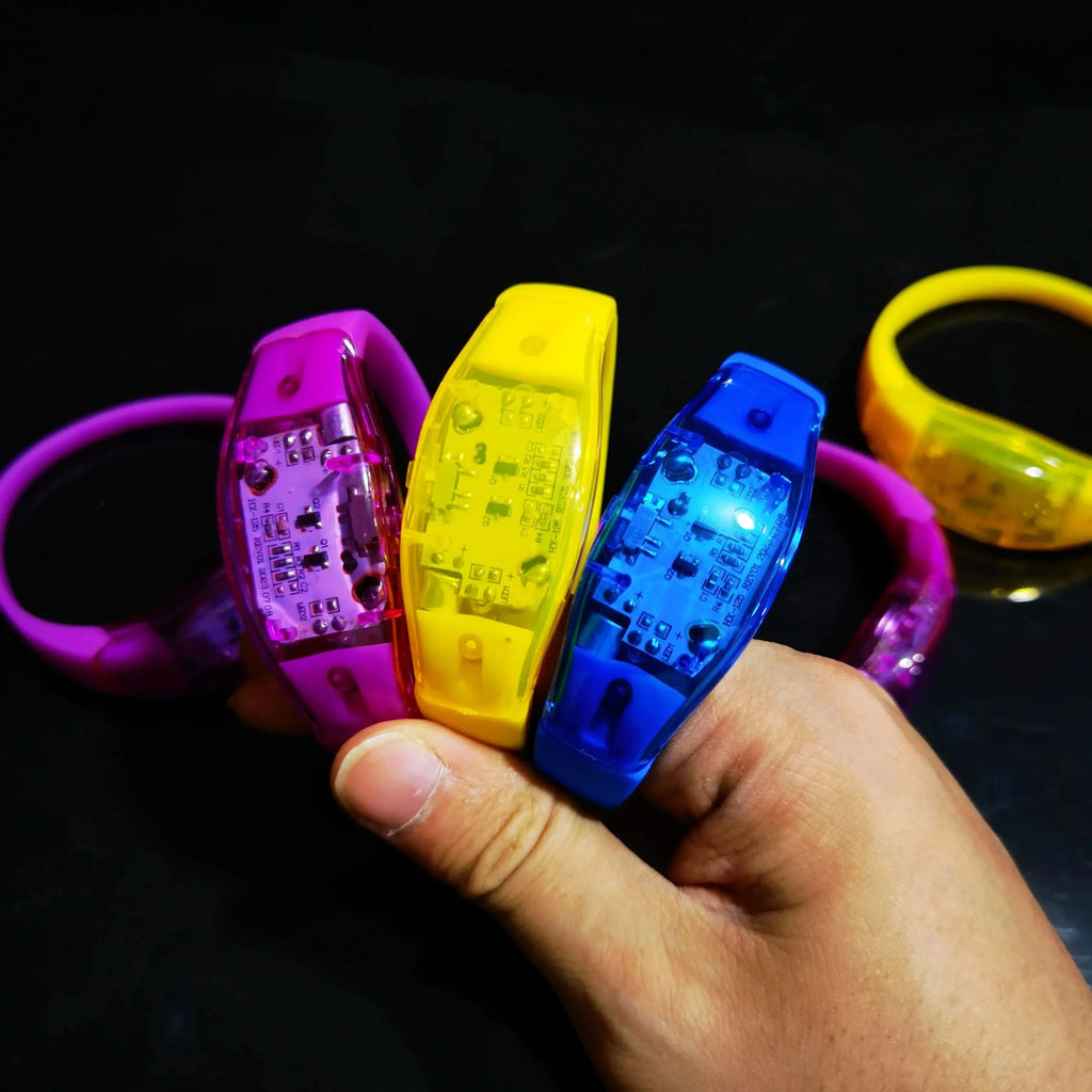 6pcs LED Voice Activated Sound Control Bracelets